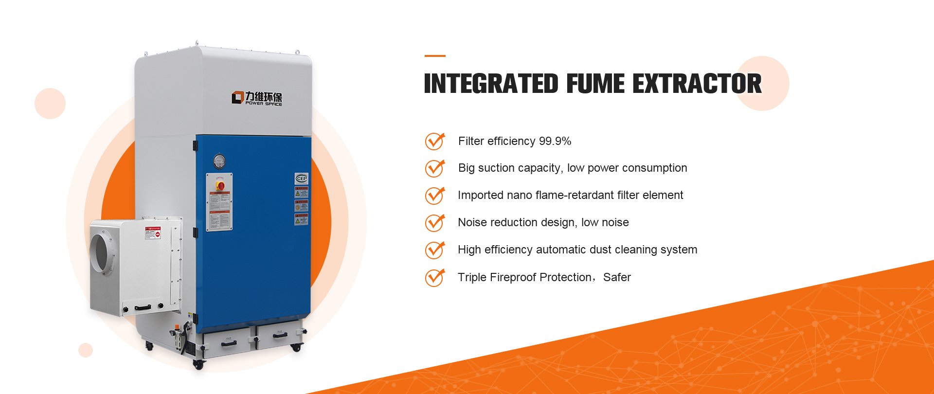 mobile fume extractor_extractor fume_laser dust collector_grind dust